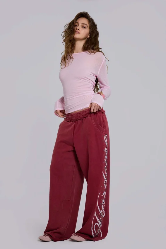 Burgundy Hardcore Monster Joggers