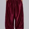 Burgundy Metallic Vapor joggingbyxor