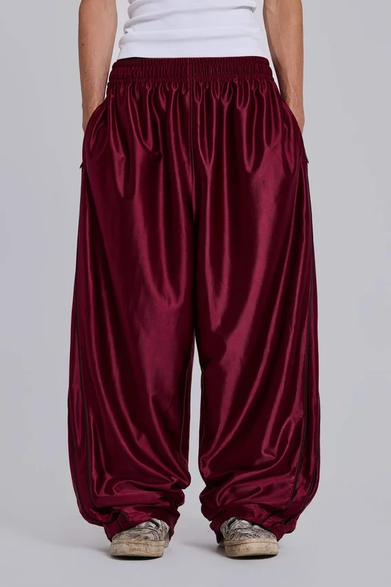 Burgundy Metallic Vapor joggingbyxor