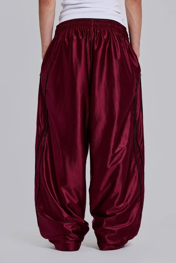 Burgundy Metallic Vapor joggingbyxor
