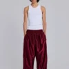 Burgundy Metallic Vapor joggingbyxor