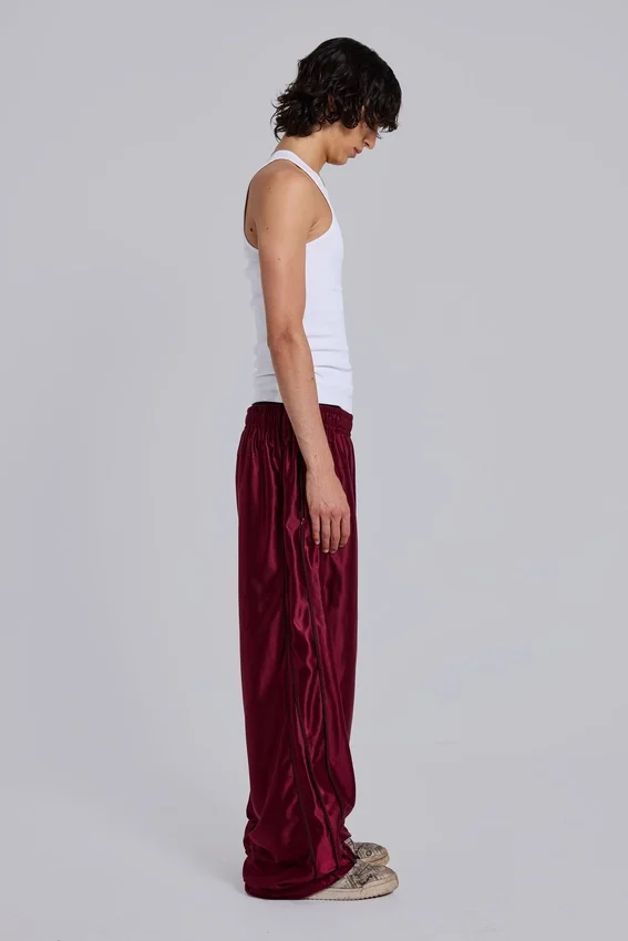 Burgundy Metallic Vapor joggingbyxor