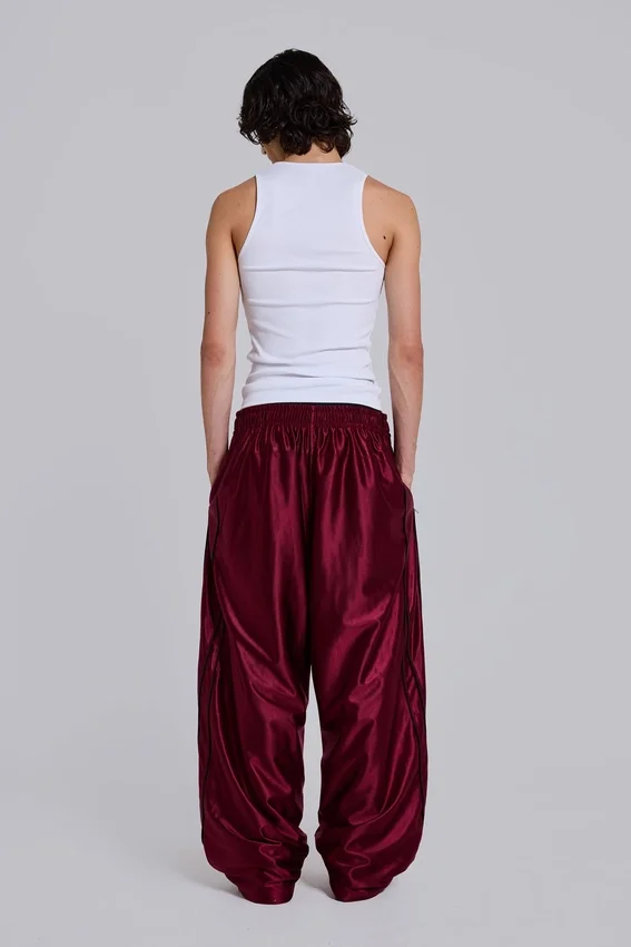 Burgundy Metallic Vapor joggingbyxor