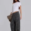 Charcoal Leopard Monster Joggers