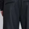 Charcoal Stacked Straight Suit Pants