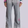Cleo Graphic Slouchy Bootcut Jogger