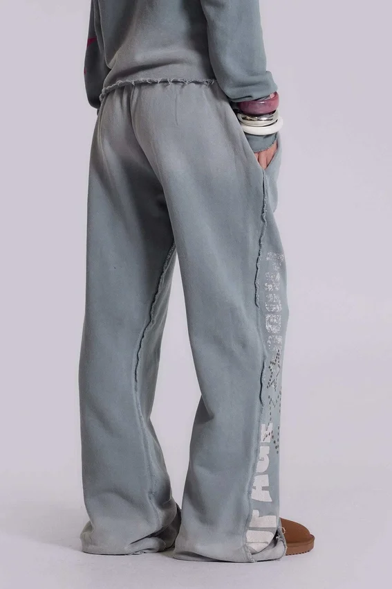 Cleo Graphic Slouchy Bootcut Jogger