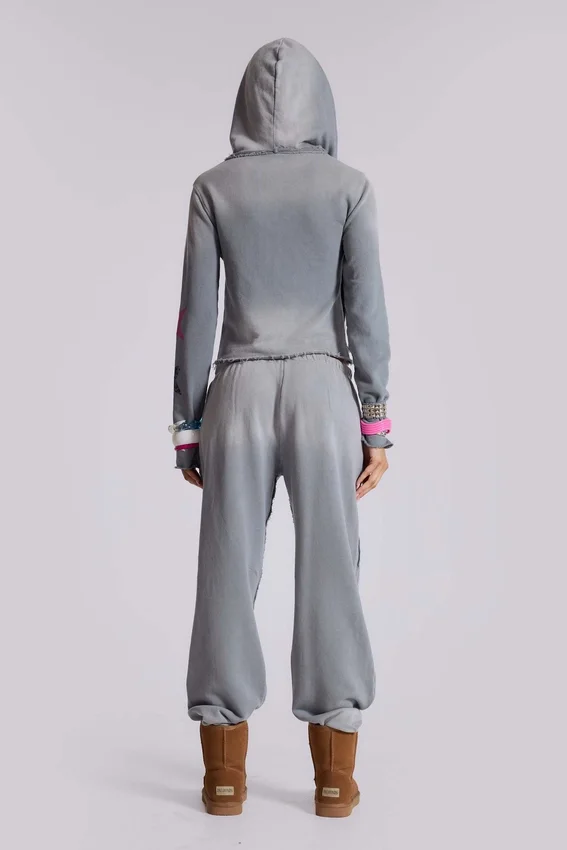 Cleo Graphic Slouchy Bootcut Jogger
