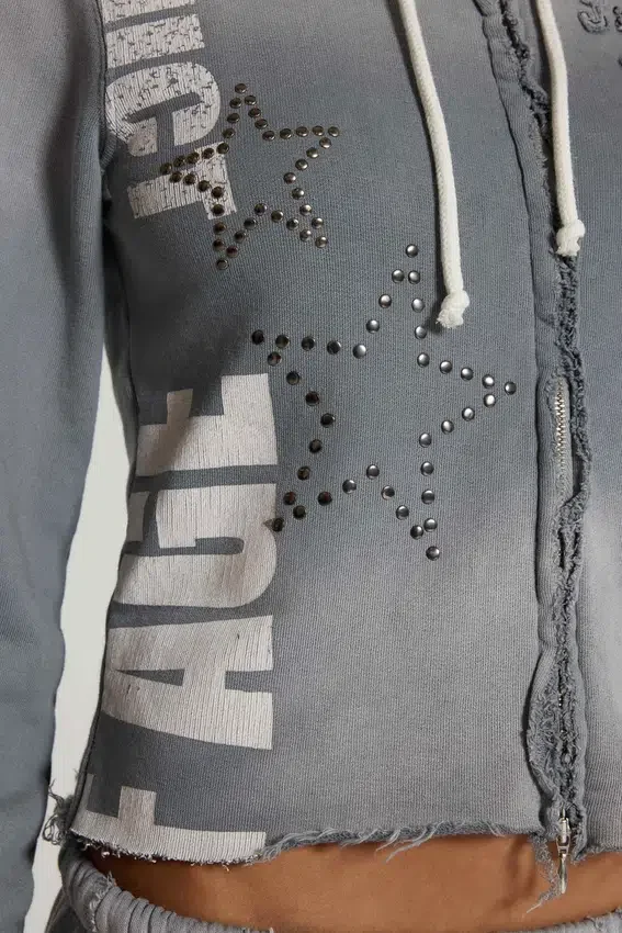 Cleo Graphic Zip Through Hoodie