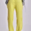 Cleo joggingsbyxor med slapp bootcut-passform i neon