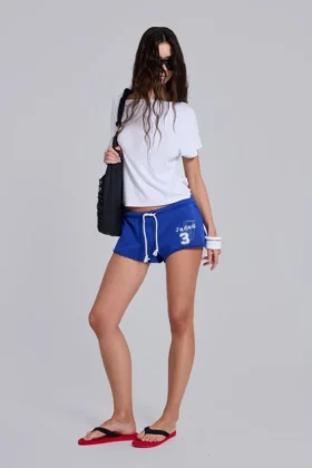 Cleo Mini Jogger-shorts i blått