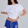 Cleo Mini Jogger-shorts i blått