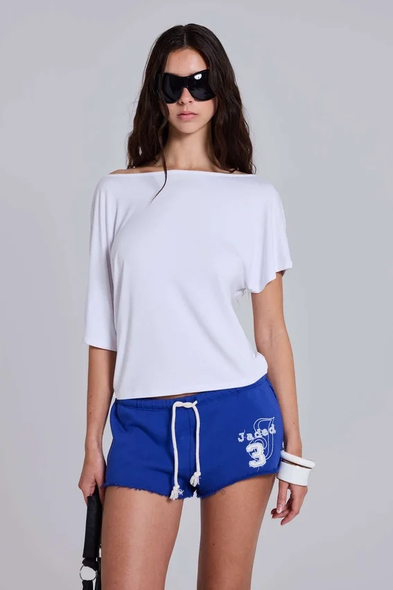 Cleo Mini Jogger-shorts i blått