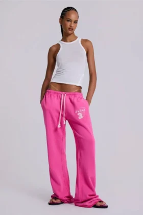 Cleo Slouchy Bootcut Jogger i rosa