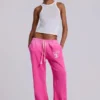 Cleo Slouchy Bootcut Jogger i rosa