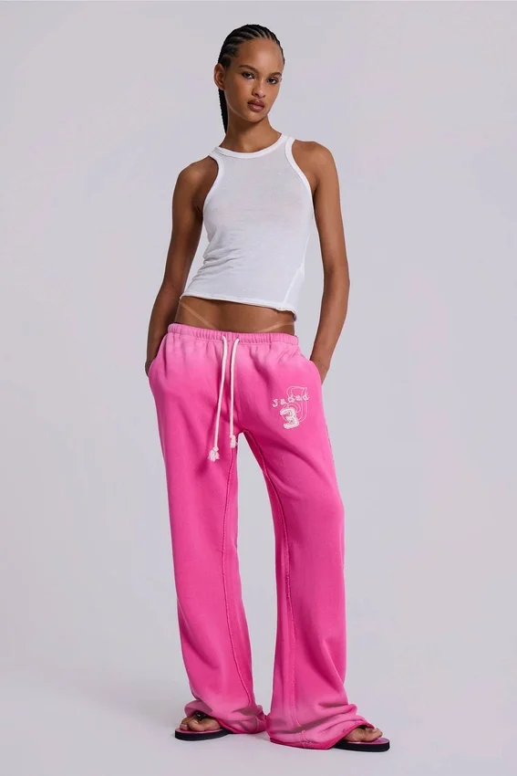 Cleo Slouchy Bootcut Jogger i rosa