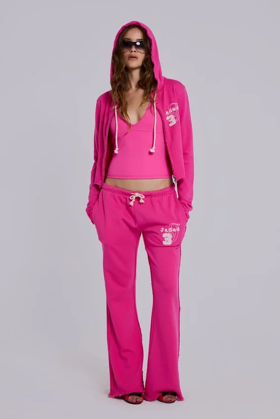 Cleo Slouchy Bootcut Jogger i rosa