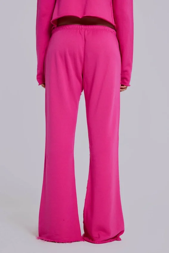 Cleo Slouchy Bootcut Jogger i rosa