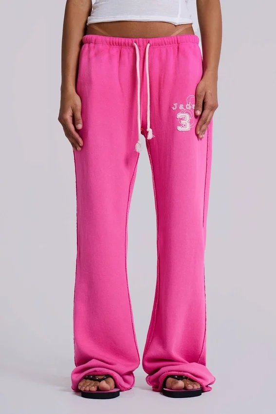 Cleo Slouchy Bootcut Jogger i rosa