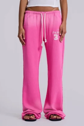 Cleo Slouchy Bootcut Jogger i rosa