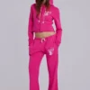 Cleo Slouchy Bootcut Jogger i rosa
