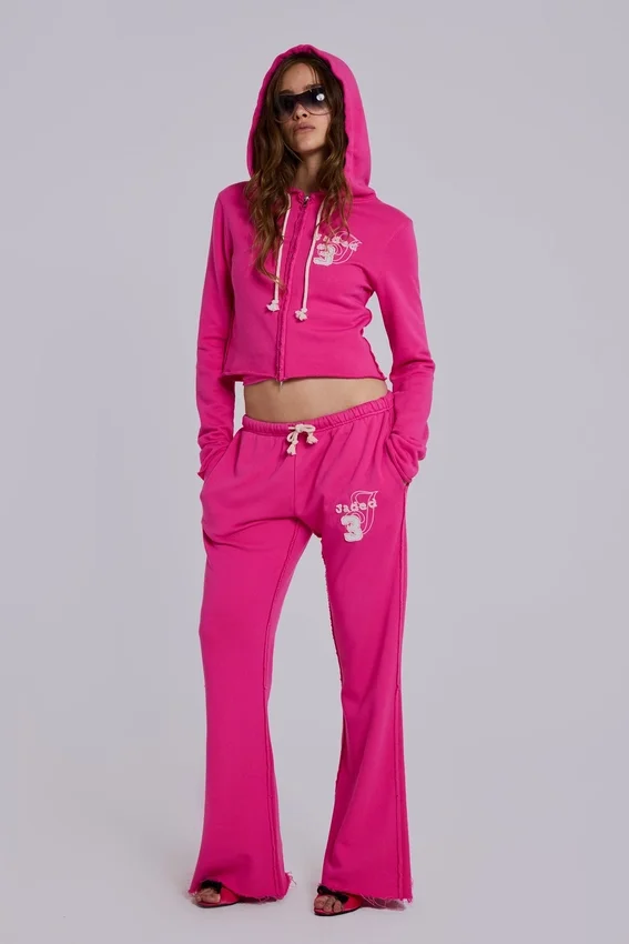 Cleo Slouchy Bootcut Jogger i rosa