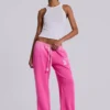 Cleo Slouchy Bootcut Jogger i rosa