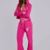 Cleo Slouchy Bootcut Jogger i rosa