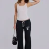 Cleo Slouchy Bootcut Jogger i svart