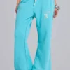 Cleo Slouchy Bootcut Jogger i turkos
