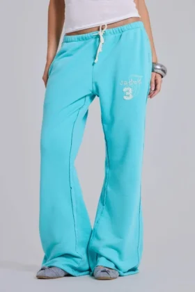 Cleo Slouchy Bootcut Jogger i turkos