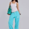 Cleo Slouchy Bootcut Jogger i turkos
