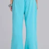 Cleo Slouchy Bootcut Jogger i turkos