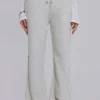 Cleo slouchy bootcut-joggingbyxor i gråmelerat