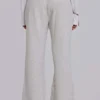 Cleo slouchy bootcut-joggingbyxor i gråmelerat
