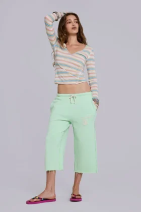 Cleo Slouchy Crop Jogger i mint