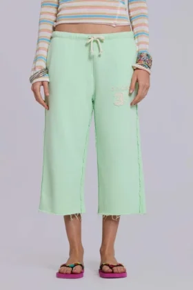 Cleo Slouchy Crop Jogger i mint
