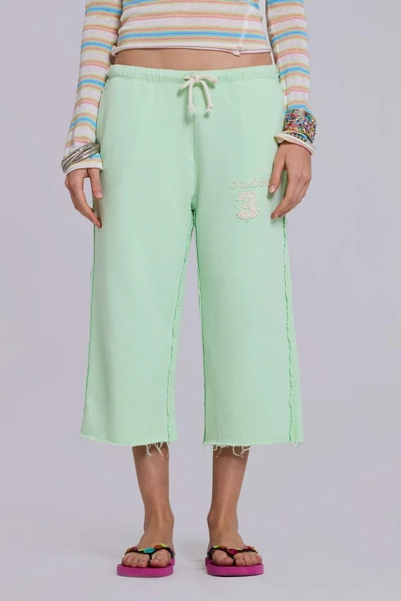 Cleo Slouchy Crop Jogger i mint