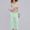 Cleo Slouchy Crop Jogger i mint
