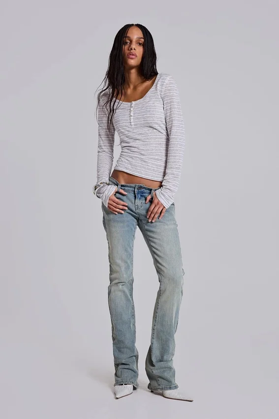 Cooper Bootcut-Jeans i ljusblått