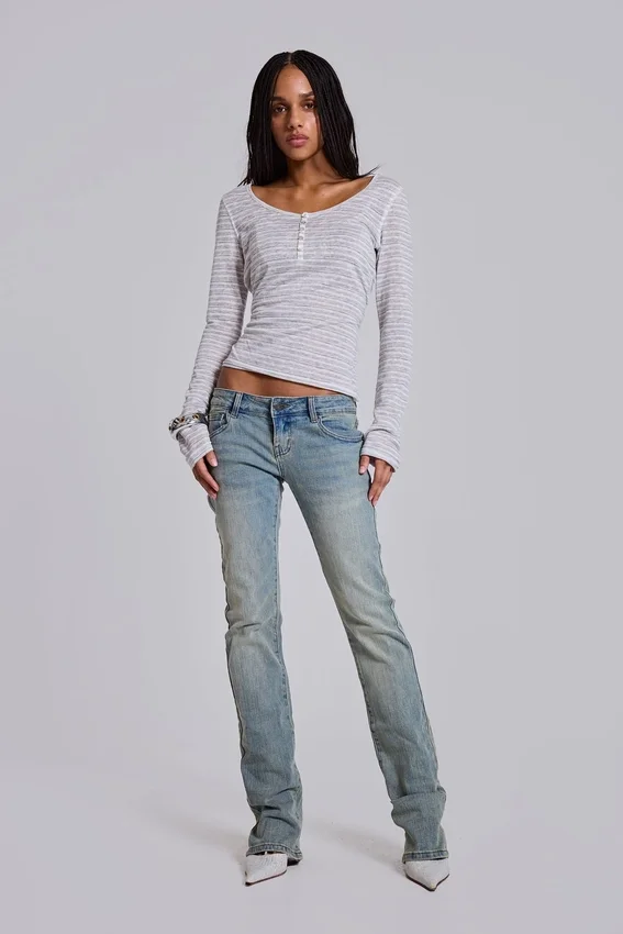 Cooper Bootcut-Jeans i ljusblått