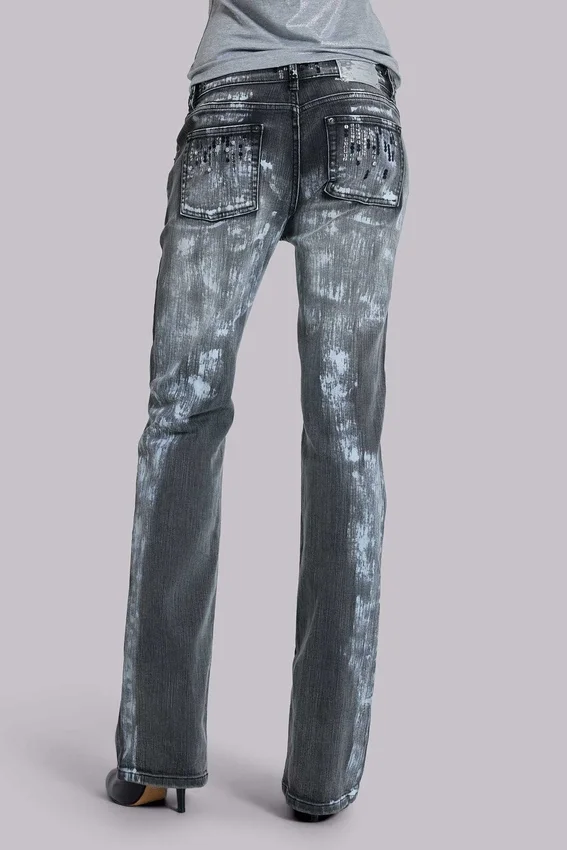 Cooper-jeans med paljetter och bootcut-passform