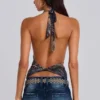 Cosima halterneck-top