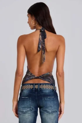 Cosima halterneck-top