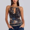 Cosima halterneck-top