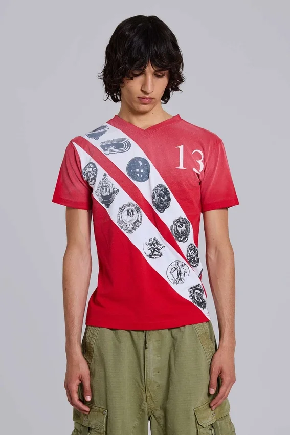 Crest T-shirt med V-ringning