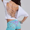 Deline-minishorts i spets i turkos