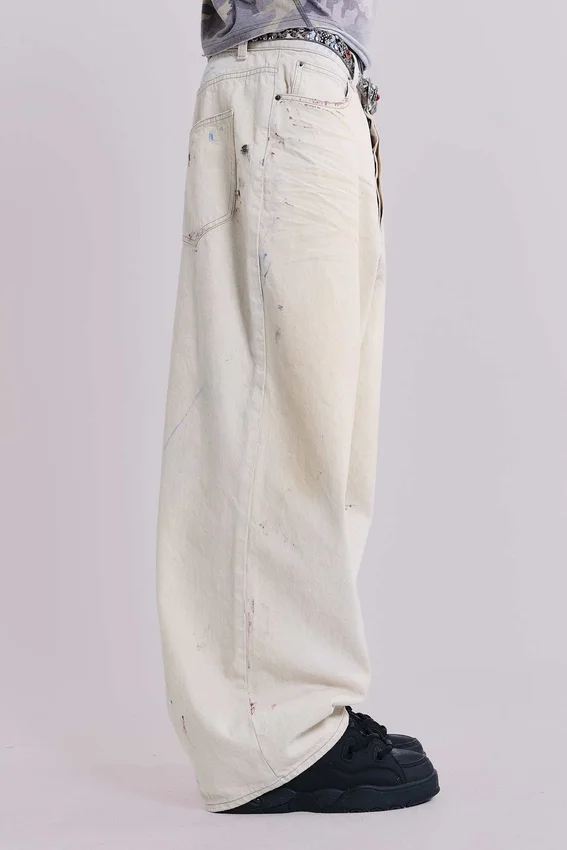Ecru Paint Colossus Jeans