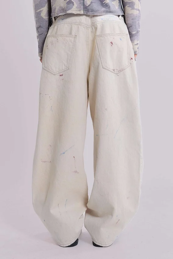 Ecru Paint Colossus Jeans