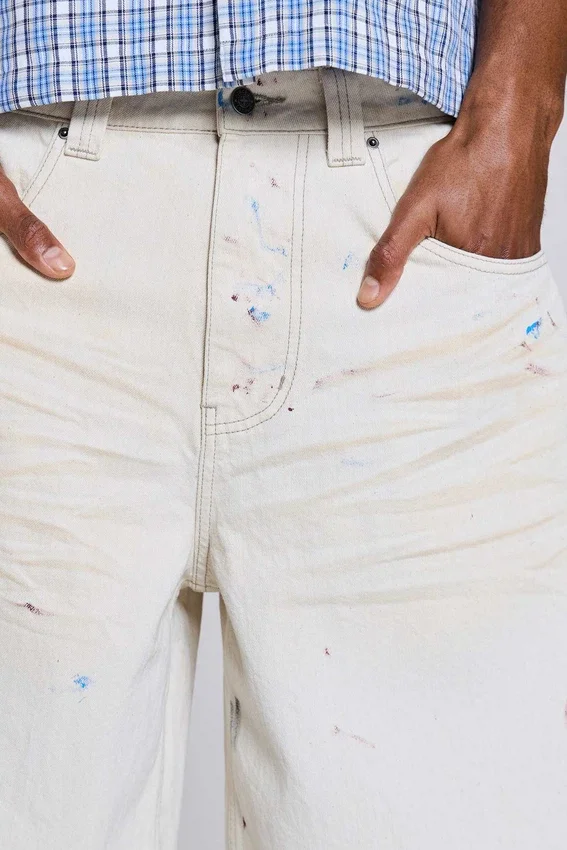 Ecru Paint Colossus-shorts